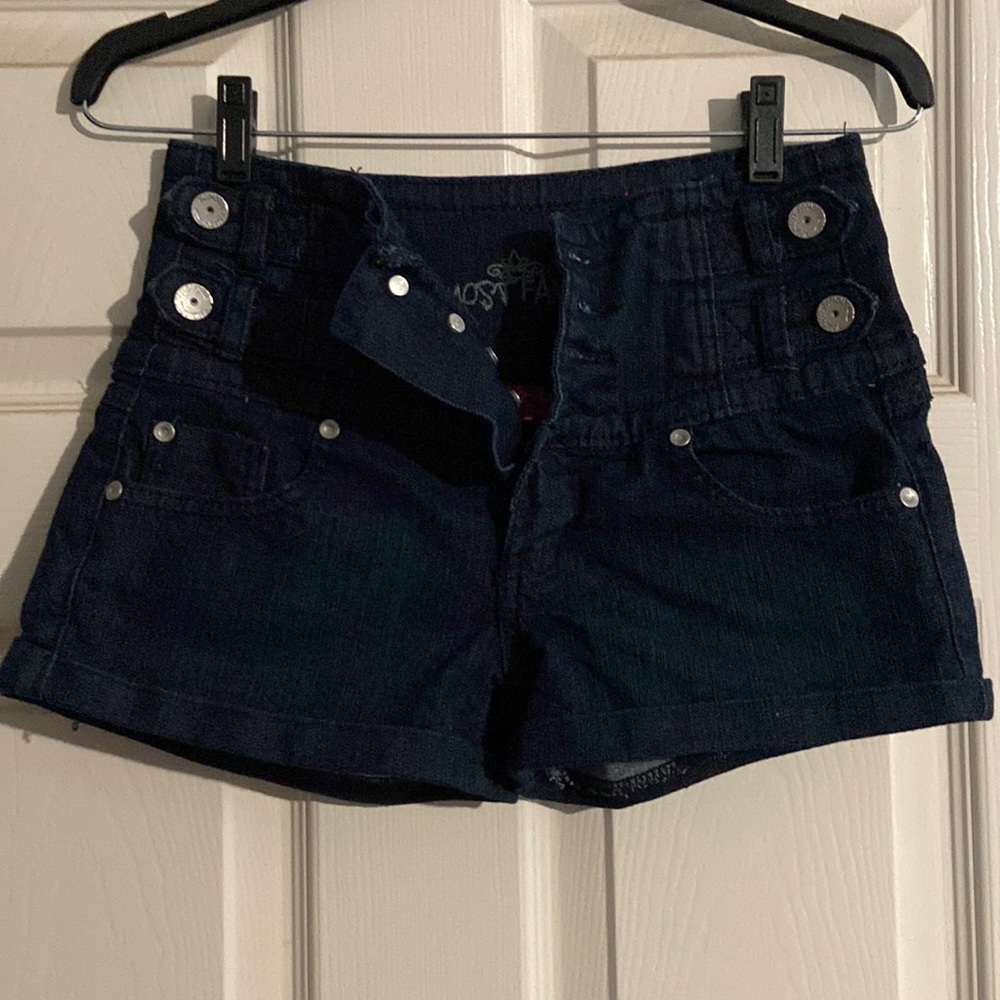 Denim high wasted shorts